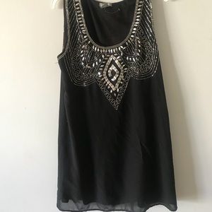 Black dress with silver accent